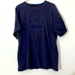 🌞 Rayar Country Vintage blue distressed Monaco Monte Carlo short sleeve L